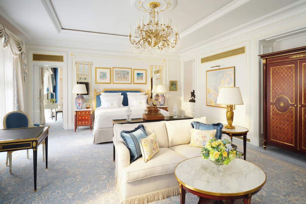 the ritz london living room area
